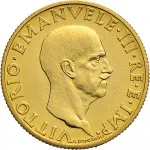 Regno d'Italia Vittorio Emanuele III di Savoia 1936 1943 Re e Imperatore 100 lire 1937 Anno XVI 1940 Anno XVIII Littore 2 tipo 20.7 mm 5,16 5,207 g Au dritto