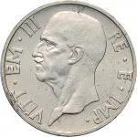 Regno d'Italia Vittorio Emanuele III di Savoia 1936 1943 Re e Imperatore 5 lire 1936 Anno XIV 1941 Anno XX Italia feconda 23 mm 4,726 5,025 g Ag dritto