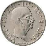 Regno d'Italia Vittorio Emanuele III di Savoia 1936 1943 Re e Imperatore 50 centesimi 1936 Anno XIV 1938 Anno XVII Aquila romana 1 tipo 24 mm 5,94 6,06 g Ni dritto