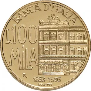 Repubblica Italiana Lire 1946 2001 Repubblica Italiana Emissioni in oro confezionate 100.000 lire