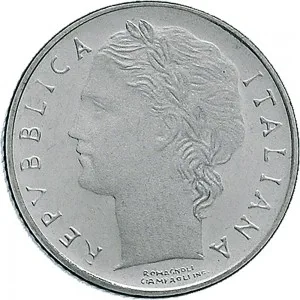 Repubblica Italiana Lire 1946 2001 Repubblica Italiana Monetazione del secondo periodo dal 1951 100 lire 1990 1992 Minerva 2 tipo 18,3 mm 3,4 3,2 g Ac rovescio