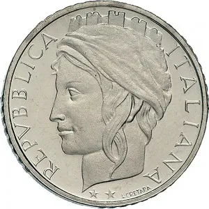Repubblica Italiana Lire 1946 2001 Repubblica Italiana Monetazione del secondo periodo dal 1951 100 lire 1993 2001 Italia turrita 3 tipo 22 mm 4,4 4,6 g CuNi dritto