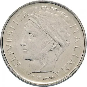 Repubblica Italiana Lire 1946 2001 Repubblica Italiana Monetazione del secondo periodo dal 1951 100 lire 1993 Italia turrita 1 tipo 22 mm 4,4 4,6 g CuNi dritto