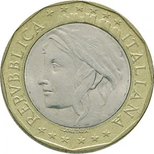 Repubblica Italiana Lire 1946 2001 Repubblica Italiana Monetazione del secondo periodo dal 1951 1.000 lire 1997 Geografia 1 tipo 27 mm 8,5 9,2 g Ba CuNi dritto