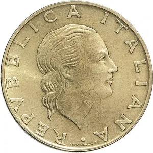 Repubblica Italiana Lire 1946 2001 Repubblica Italiana Monetazione del secondo periodo dal 1951 200 lire 1989 Nave 24 mm 4,9 5,1 g Ba dritto