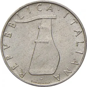 Repubblica Italiana Lire 1946 2001 Repubblica Italiana Monetazione del secondo periodo dal 1951 5 lire 1951 2001 Delfino 20,2 mm 0,98 1,02 g It dritto