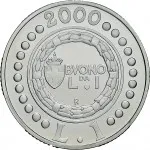 Repubblica Italiana Repubblica Italiana Lire 1946 2001Emissioni in argento confezionate 1 lira 2000 Storia della Lira Italia seduta 2 tipo 34 mm 21,89 22,11 g Ag rovescio