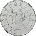 Repubblica Italiana Repubblica Italiana Lire 1946 2001Emissioni in argento confezionate 1 lira 2000 Storia della Lira Italia seduta 2 tipo 34 mm 21,89 22,11 g Ag dritto
