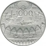 Repubblica Italiana Repubblica Italiana Lire 1946 2001Emissioni in argento confezionate 1.000 lire 1995 Pietro Mascagni 31.4 mm 14,527 14,673 g Ag rovescio