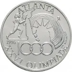 Repubblica Italiana Repubblica Italiana Lire 1946 2001Emissioni in argento confezionate 1.000 lire 1996 XXVI Olimpiade di Atlanta 31.4 mm 14,527 14,673 g Ag rovescio