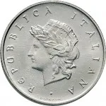 Repubblica Italiana Repubblica Italiana Lire 1946 2001Emissioni in argento confezionate 200 lire 1993 Banca d'Italia 24 mm 4,9 5,1 g Ag dritto