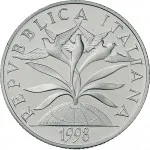 Repubblica Italiana Repubblica Italiana Lire 1946 2001Emissioni in argento confezionate 2.000 lire 1998 Anno Duemila La Fede 1 tipo 31.4 mm 15,92 16,08 g Ag dritto