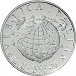 Repubblica Italiana Repubblica Italiana Lire 1946 2001Emissioni in argento confezionate 2.000 lire 1998 Anno Duemila L'Uomo 1 tipo 31.4 mm 15,92 16,08 g Ag dritto