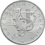 Repubblica Italiana Repubblica Italiana Lire 1946 2001Emissioni in argento confezionate 500 lire 1985 Anno europeo della musica 29 mm 10,945 11,055 g Ag dritto