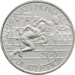 Repubblica Italiana Repubblica Italiana Lire 1946 2001Emissioni in argento confezionate 500 lire 1987 Mondiali di atletica Roma 29 mm 10,945 11,055 g Ag rovescio