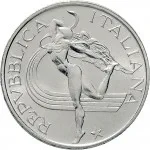 Repubblica Italiana Repubblica Italiana Lire 1946 2001Emissioni in argento confezionate 500 lire 1987 Mondiali di atletica Roma 29 mm 10,945 11,055 g Ag dritto