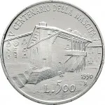 Repubblica Italiana Repubblica Italiana Lire 1946 2001Emissioni in argento confezionate 500 lire 1990 Tiziano 29 mm 10,945 11,055 g Ag rovescio