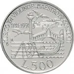 Repubblica Italiana Repubblica Italiana Lire 1946 2001Emissioni in argento confezionate 500 lire 1991 Antonio Vivaldi 29 mm 10,945 11,055 g Ag rovescio
