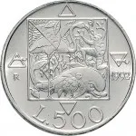 Repubblica Italiana Repubblica Italiana Lire 1946 2001Emissioni in argento confezionate 500 lire 1992 Flora e fauna da salvare 2 tipo 32 mm 14,945 15,055 g Ag rovescio