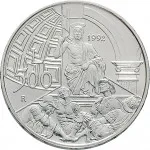 Repubblica Italiana Repubblica Italiana Lire 1946 2001Emissioni in argento confezionate 500 lire 1992 Piero della Francesca 29 mm 10,945 11,055 g Ag rovescio