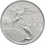 Repubblica Italiana Repubblica Italiana Lire 1946 2001Emissioni in argento confezionate 500 lire 1993 Flora e fauna da salvare 3 tipo 32 mm 14,945 15,055 g Ag rovescio