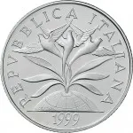 Repubblica Italiana Repubblica Italiana Lire 1946 2001Emissioni in argento confezionate 5.000 lire 1999 Anno Duemila La Fede 2 tipo 32 mm 17,91 18,09 g Ag dritto