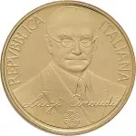 Repubblica Italiana Repubblica Italiana Lire 1946 2001Emissioni in oro confezionate 100.000 lire 1993 Banca d'Italia 25 mm 14,925 15,075 g Au dritto