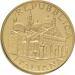 Repubblica Italiana Repubblica Italiana Lire 1946 2001Emissioni in oro confezionate 50.000 lire 1995 Basilica di SantAntonio 20 mm 7,4625 7,5375 g Au dritto