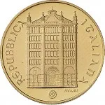 Repubblica Italiana Repubblica Italiana Lire 1946 2001Emissioni in oro confezionate 50.000 lire 1996 Battistero di Parma 20 mm 7,4625 7,5375 g Au dritto
