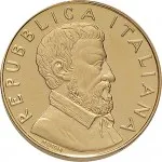 Repubblica Italiana Repubblica Italiana Lire 1946 2001Emissioni in oro confezionate 50.000 lire 2000 Benvenuto Cellini 20 mm 7,4625 7,5375 g Au dritto