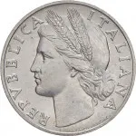 Repubblica Italiana Repubblica Italiana Lire 1946 2001Monetazione del primo periodo fino al 1950 1 lira 1946 1950 Ramo di arancio 21.6 mm 1,225 1,275 g It dritto