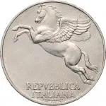 Repubblica Italiana Repubblica Italiana Lire 1946 2001Monetazione del primo periodo fino al 1950 10 lire 1946 1950 Ramo di ulivo 29 mm 2,94 3,06 g It dritto