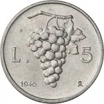 Repubblica Italiana Repubblica Italiana Lire 1946 2001Monetazione del primo periodo fino al 1950 5 lire 1946 1950 Ramo di vite 26.7 mm 2,45 2,55 g It rovescio