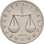 Repubblica Italiana Repubblica Italiana Lire 1946 2001Monetazione del secondo periodo dal 1951 1 lira 1951 2001 Cornucopia 17.2 mm 0,613 0,637 g It dritto