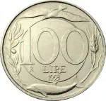 Repubblica Italiana Repubblica Italiana Lire 1946 2001Monetazione del secondo periodo dal 1951 100 lire 1993 Italia turrita 2 tipo 22 mm 4,4 4,6 g CuNi rovescio
