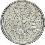 Repubblica Italiana Repubblica Italiana Lire 1946 2001Monetazione del secondo periodo dal 1951 100 lire 1995 Globo terrestre 22 mm 4,4 4,6 g CuNi rovescio