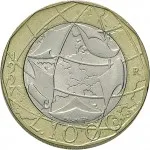Repubblica Italiana Repubblica Italiana Lire 1946 2001Monetazione del secondo periodo dal 1951 1.000 lire 1997 Geografia 1 tipo 27 mm 8,5 9,2 g Ba CuNi rovescio