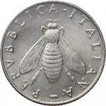 Repubblica Italiana Repubblica Italiana Lire 1946 2001Monetazione del secondo periodo dal 1951 2 lire 1953 2001 Ramo di ulivo 18.3 mm 0,76 0,86 g It dritto