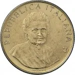 Repubblica Italiana Repubblica Italiana Lire 1946 2001Monetazione del secondo periodo dal 1951 200 lire 1980 Maria Montessori 24 mm 4,9 5,1 g Ba dritto