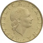 Repubblica Italiana Repubblica Italiana Lire 1946 2001Monetazione del secondo periodo dal 1951 200 lire 1997 Stemma Lega navale italiana 24 mm 4,9 5,1 g Ba dritto