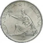 Repubblica Italiana Repubblica Italiana Lire 1946 2001Monetazione del secondo periodo dal 1951 500 lire 1961 Italia seduta 29 mm 10,945 11,055 g Ag dritto