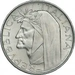 Repubblica Italiana Repubblica Italiana Lire 1946 2001Monetazione del secondo periodo dal 1951 500 lire 1965 Dante Alighieri 29 mm 10,945 11,055 g Ag dritto