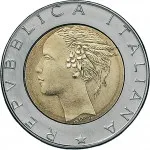 Repubblica Italiana Repubblica Italiana Lire 1946 2001Monetazione del secondo periodo dal 1951 500 lire 1982 2001 Piazza del Quirinale 25.8 mm 6,65 6,95 g Ac Ba dritto