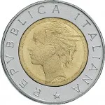 Repubblica Italiana Repubblica Italiana Lire 1946 2001Monetazione del secondo periodo dal 1951 500 lire 1994 Luca Pacioli 25.8 mm 6,65 6,95 g Ac Ba dritto
