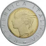 Repubblica Italiana Repubblica Italiana Lire 1946 2001Monetazione del secondo periodo dal 1951 500 lire 1996 Palazzo ISTAT 25.8 mm 6,65 6,95 g Ac Ba dritto