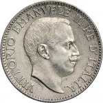 Somalia Italiana Vittorio Emanuele III di Savoia 1900 1936 Re Periodo anteriore alla riforma monetaria del 1925 Mezza rupia 1910 1919 Valore 24 mm 5,759 5,847 g Ag dritto