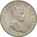 Somalia Italiana Vittorio Emanuele III di Savoia 1900 1936 Re Periodo posteriore alla riforma monetaria del 1925 10 lire 1925 Scudo a cuore 28 mm 11,94 12,06 g Ag dritto