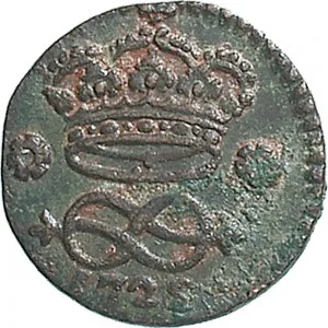 Vittorio Amedeo II di Savoia 1720 1730 Regno di Sardegna 2 denari da 1 6 di soldo 1725 1730 Nodo d'amore 2 tipo 16 mm 1,46 1,90 g Cu rovescio