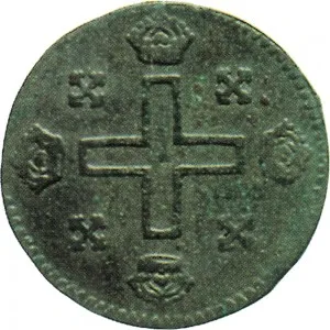 Vittorio Amedeo II di Savoia 1720 1730 Regno di Sardegna Soldo da 12 denari 1722 Croce piana 1 tipo 20 22 mm 1,44 3,02 g Mi rovescio