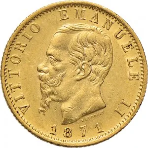 Vittorio Emanuele II di Savoia 1861 1878 Regno d'Italia 20 lire